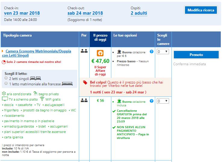 offerta hotel viterbo marzo 2018-2